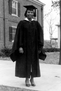 Jessie Zander at 1954 graduation