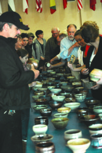 Students, staff and community members picked out handmade bowls