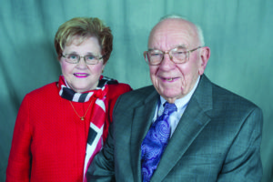 Distinguished Alumnus Award recipient Dr. Charles Haywood ‘49 is pictured with his wife, Judy.