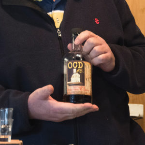 David Meier with a bottle of Old Crow distillery
