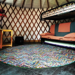 HomeGrown HideAways inside yurt