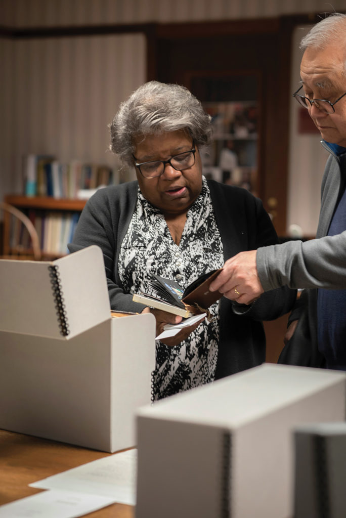 Sharyn Mitchell assists family in the archives