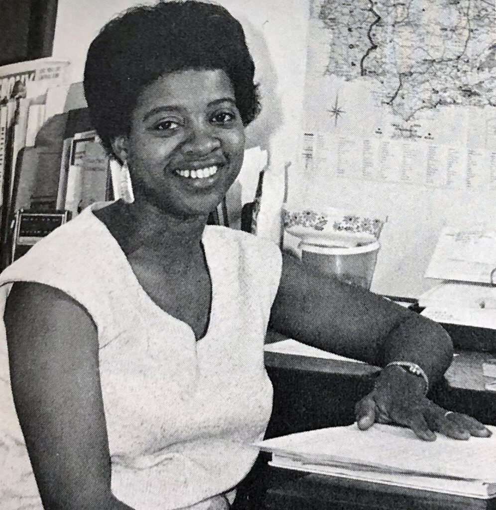 Yearbook photo of Catherine Scott in 1971