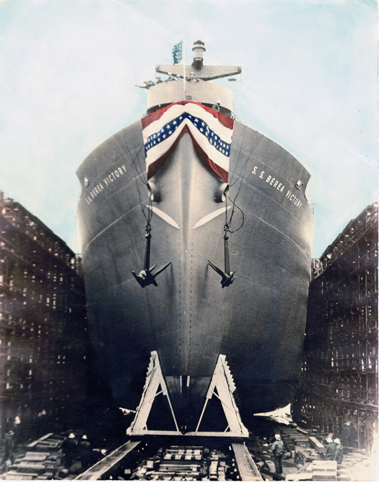 S.S. Berea Victory Ship before launch