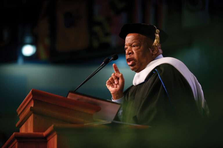 Congressman John Lewis speaking at Commencement May 2017