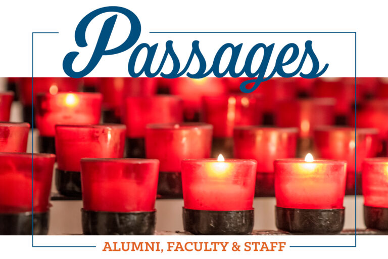 Passages graphic image with candles