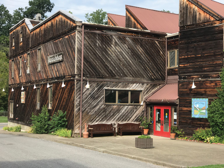 Photo of the outside of Appalshop and its sign