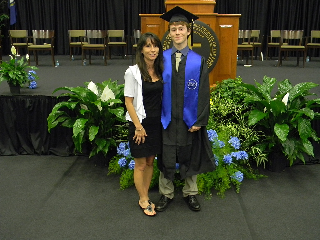 Denise and Kyle Kincaid at Kyle's Berea College graduation
