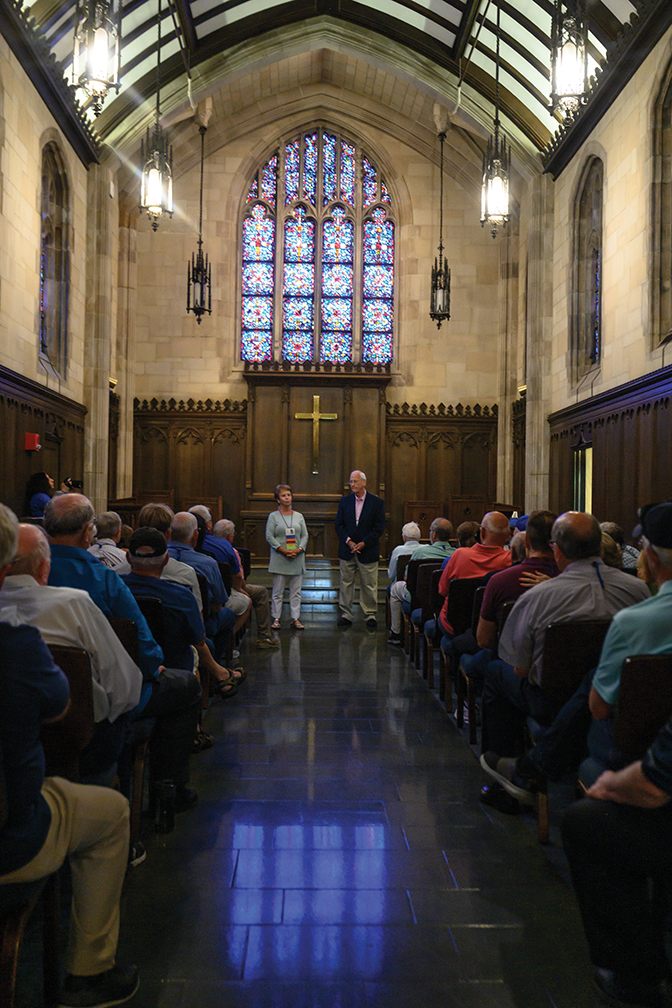 Sweethearts who met at Berea gathered in Danforth Chapel to share their love stories.