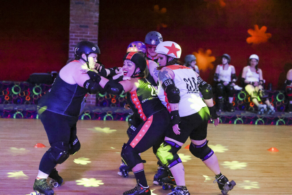 Group of women in the roller derby