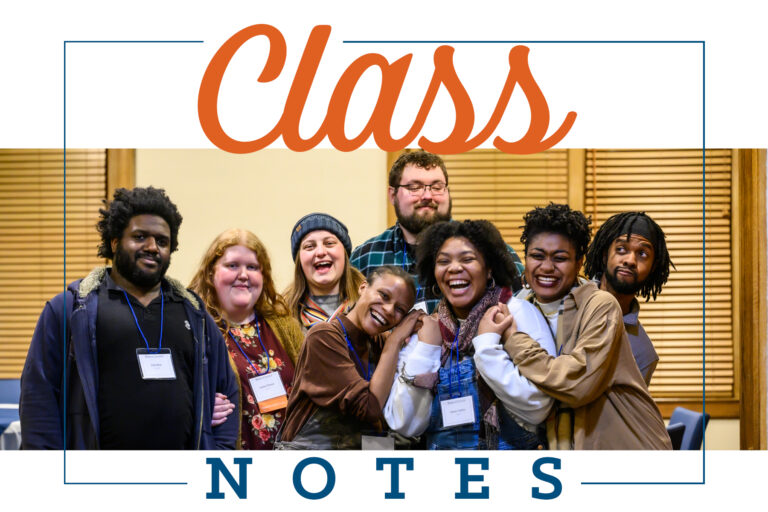 Class Notes image with a group of 2012 alumni