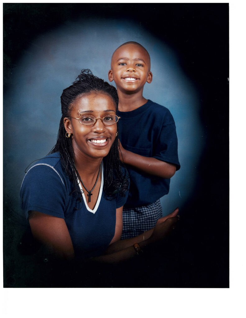 Portrait of Kiki Anderson (Ramsey) and son Tomazye ca. 2000