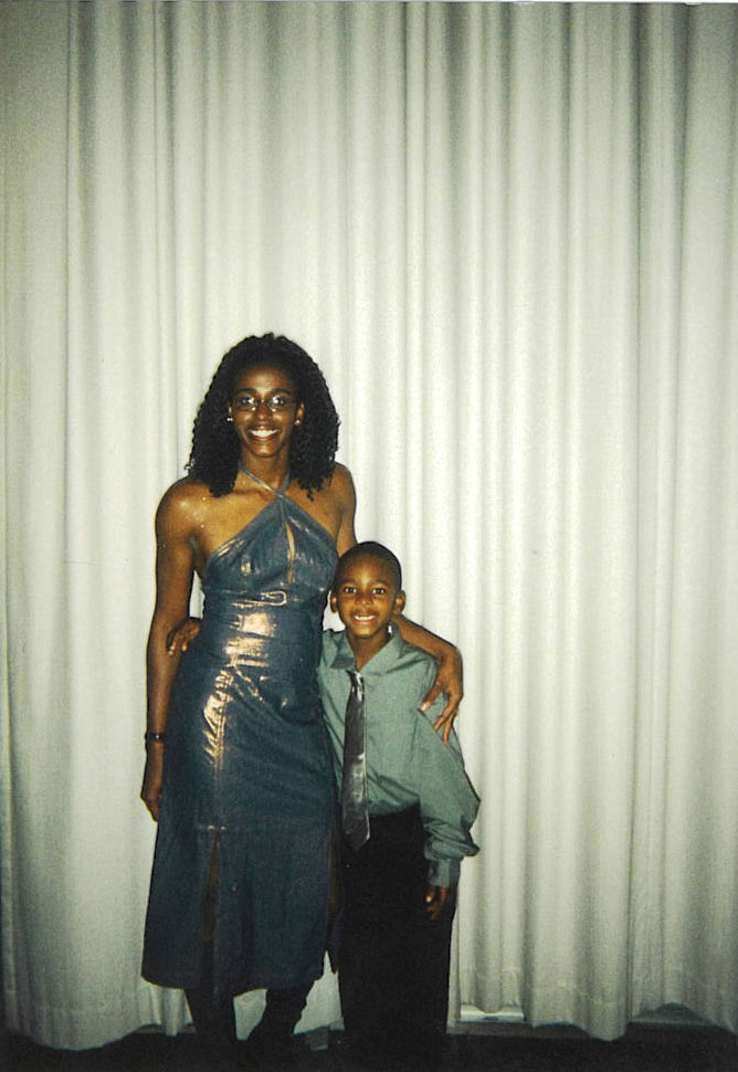 Portrait of Kiki Anderson (Ramsey) and son Tomazye ca. 2000