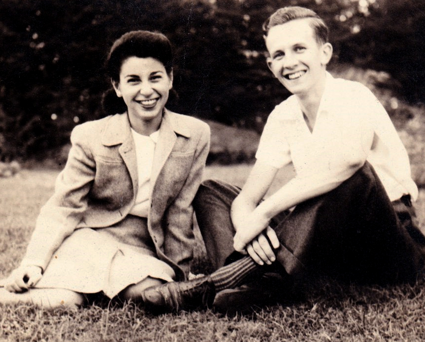 Black and white image of Helen and Michael Fuhrmann '46 at Berea College, ca. 1950.