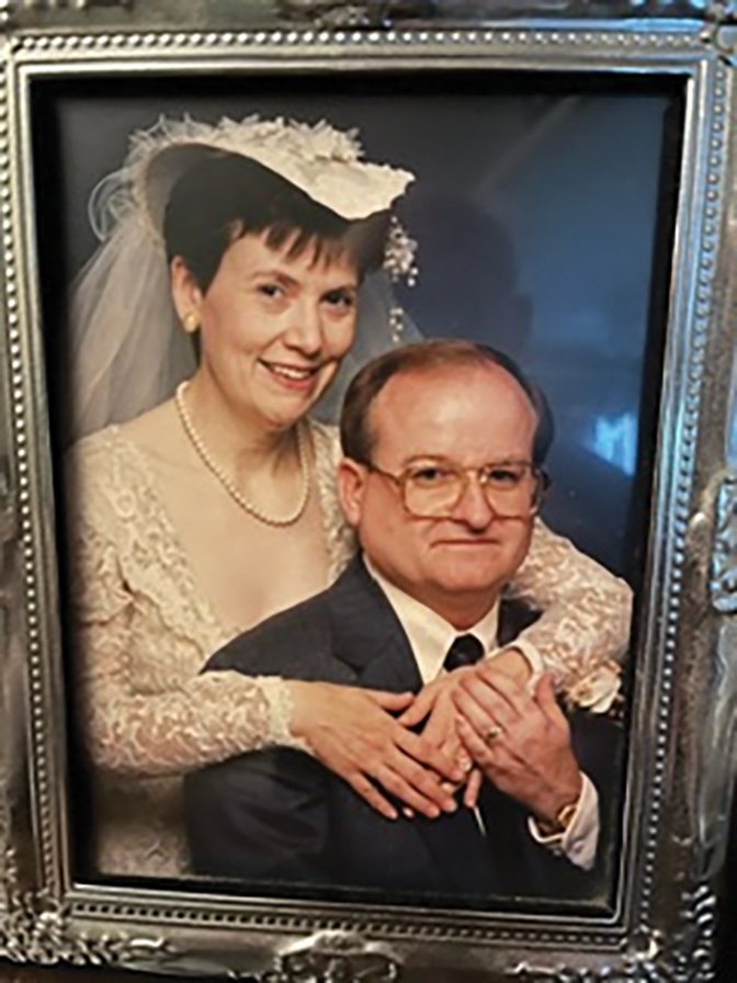 Past wedding photo of Ronald Carl Dockery and his wife, Charlotte.
