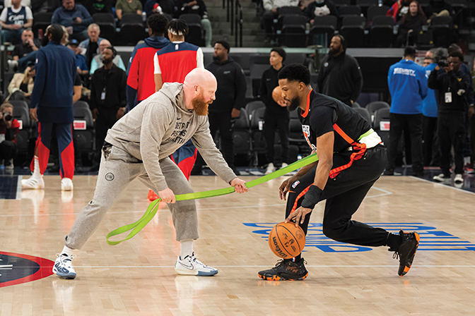 Cory Schlesinger ’09 helps get Detroit Pistons players to perform at their peak. His curiosity and drive to seize opportunities at Berea propelled him to the top of his field in the NBA.