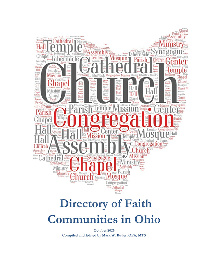 Word cloud in shape of Ohio